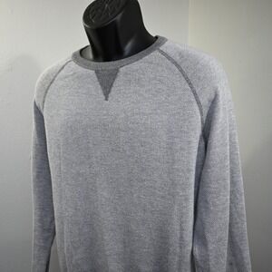 Banana Republic Crew Neck Sweater Mens Large Gray Viscose Long Sleeve‎ Pullover
